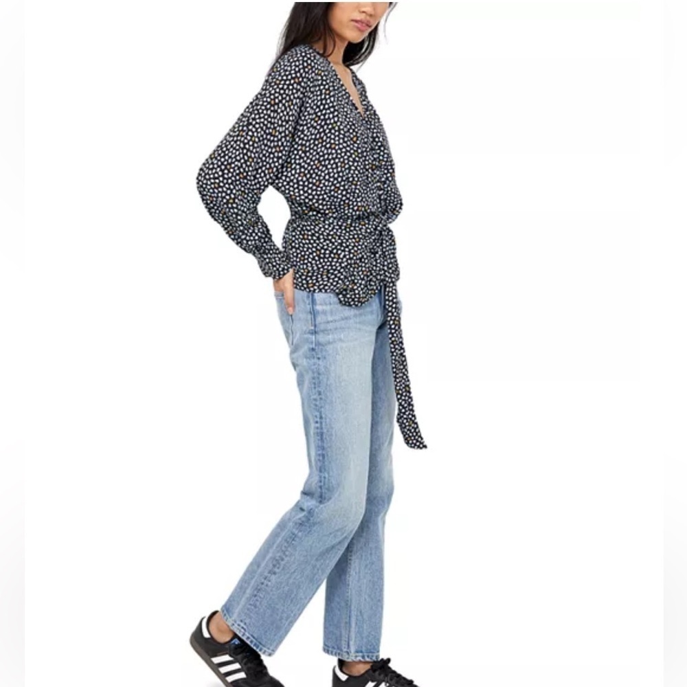Joie Louise Faux Wrap Blouse in Navy. NWT, stunning design!! - Picture 2 of 14